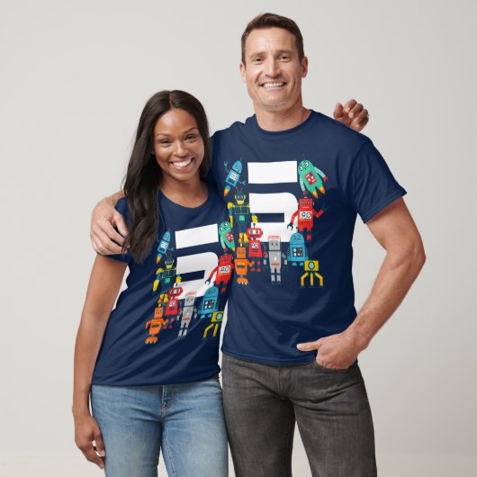 Kinder 5 jaar oude Robot Birthday Robots Science T-shirt (Unisex)