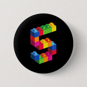 Kinder 5-jarige bouwstenen Blokkeren 5 Ronde Button 5,7 Cm