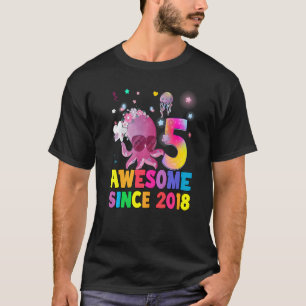 Kinder 5-jarige jongen van 5-jarige verjaardag Lit T-shirt