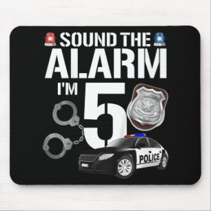 Kinder 5-jarige politieman op zaterdag Cop Car 5t Muismat