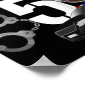 Kinder 5-jarige politieman op zaterdag Cop Car 5t Poster (Hoek)