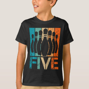 Kinder 5e Bowling Verjaardag 5 jaar oude Verjaarda T-shirt