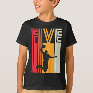 Kinder 5e Verjaardag Basketbal Liefhebber Gift 5 J T-shirt