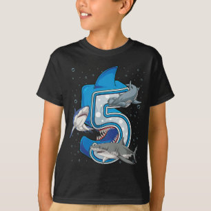 Kinder 5e verjaardag Boys Sharp 5 jaar oude oceaan T-shirt