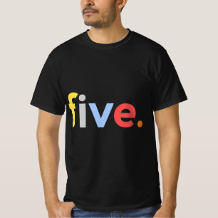 Kinder 5e verjaardag Jongen 5 Vijf jaar oud 5 Gift T-shirt