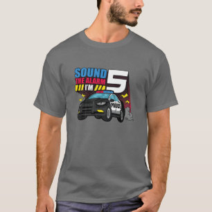 Kinder 5e verjaardag Kinder politieagent Car Emerg T-shirt