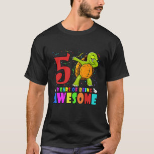Kinder 5e verjaardag van de schildpad - 5 jaar na  t-shirt