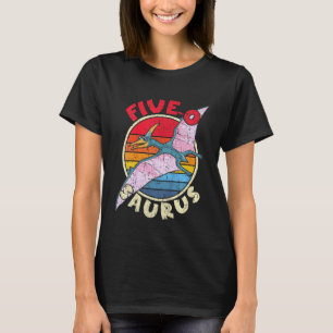 Kinder 5e verjaardag vijf van Saurus I Pterodactyl T-shirt
