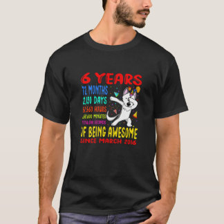 Kinder 6 jaar Geweldige 6 jaar Kinder Da T-shirt