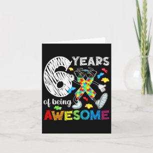Kinder 6e Autisme Verjaardagsfeest Zes jaar oude A Kaart