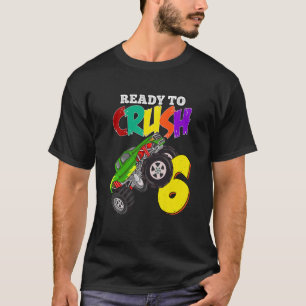 Kinder 6e verjaardag Boys Monster Truck 6 jaar oud T-shirt