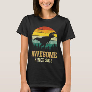 Kinder 6e verjaardag Dinosaur 6 jaar oud Geweldige T-shirt