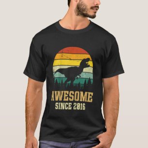 Kinder 6e verjaardag Dinosaur 6 jaar oud Geweldige T-shirt