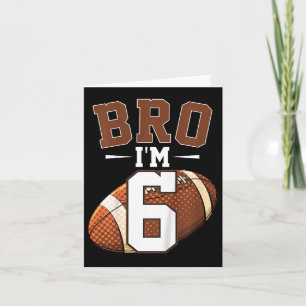 Kinder 6e Verjaardag Football Speler Bro Ik ben 6 Kaart