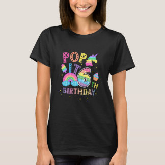 Kinder 6e verjaardag Pop 6 jaar Populaire partij v T-shirt