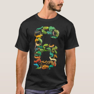 Kinder 6e verjaardag reptielen hagedissen thema 6 t-shirt