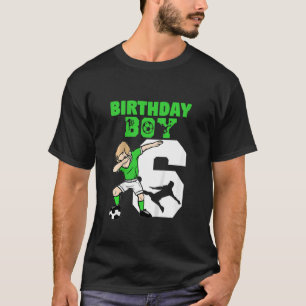 Kinder 6e verjaardag Voetbal Soccer 6 jaar oude vo T-shirt