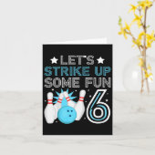 Kinder 6e Verjaardagsfeest Bowling Boy 6 jaar oude Kaart (Gele Bloem)