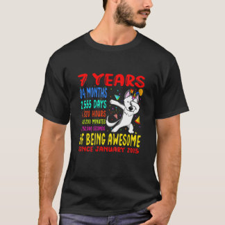 Kinder 7 jaar Geweldige 7e verjaardag Kinder da T-shirt