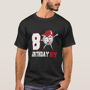 Kinder 7 Jaar Oud Dabbing Honkbal 7e Verjaardags J T-shirt