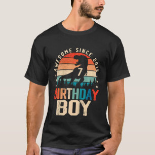 Kinder 7 Jaar Oud Dag Dinosaurus 7e Verjaardag Jon T-shirt