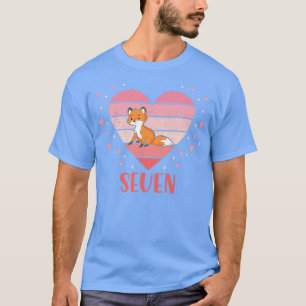 Kinder 7 jaar oud kind met 7 jaar oud kind met 7 d t-shirt