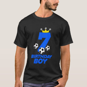 Kinder 7 Jaar Oud Verjaardagsvoetbal 7e Dag Sport T-shirt