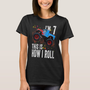 Kinder 7 jaar oude 7e verjaardag Jongen Monster Tr T-shirt