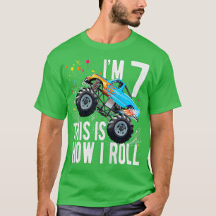 Kinder 7 jaar oude 7e verjaardag Jongen Monster Tr T-shirt