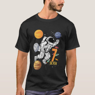 Kinder 7 jaar oude Astronaut Space 7th T-shirt