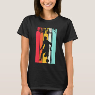 Kinder 7 Jaar Voetbal 7e Verjaardag Football T-shirt