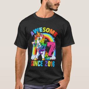 Kinder 7-jarige meisjes Tieners abbing Unicorn 7e  T-shirt