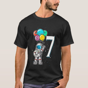 Kinder 7e verjaardag Astronaut Birthday Boy Galaxy T-shirt
