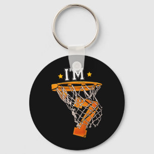 Kinder 7e Verjaardag Basketbal Ik ben 7 Jongen Mei Sleutelhanger