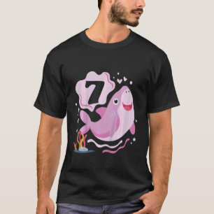 Kinder 7e verjaardag Meisjes 7 jaar Oude Oceaan Sh T-shirt