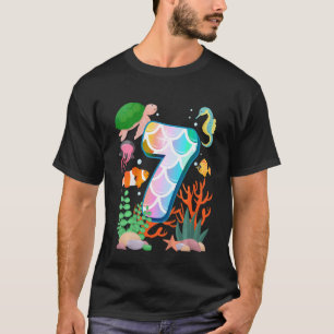 Kinder 7e verjaardag Vis Tetra Aquarium Onderwater T-shirt