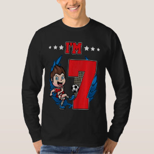 Kinder 7e Verjaardag Voetbal Boy Football Kinder T-shirt