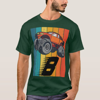 Kinder 8 jaar monsterwagen t-shirt