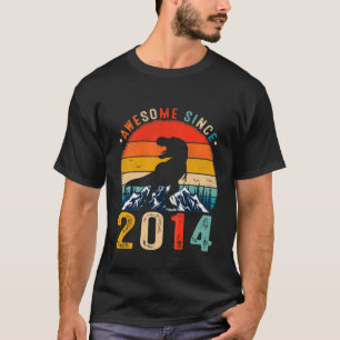 Kinder 8 jaar oud Geweldige sinds 2014 Dinosaur 8T T-shirt