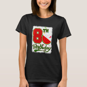 Kinder 8 jaar oud watermeloen tropisch fruit 8e B T-shirt