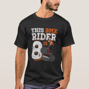 Kinder 8 jaar oude BMX 8e verjaardag BMX Biker Par T-shirt