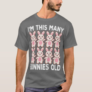 Kinder 8 jaar oude dag bunny Lover 8th Birthday T-shirt