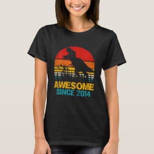 Kinder 8-jarige dinosaurus Geweldige sinds 2014 8e T-shirt