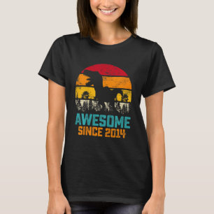 Kinder 8-jarige jongen 8e verjaardag Dinosaur Rex T-shirt