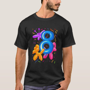Kinder 8e verjaardag ballondierballon Gevoelig B T-shirt