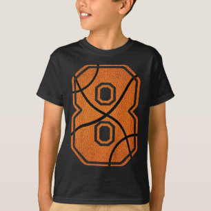 Kinder 8e Verjaardag Basketbal Boys Kinder T-shirt