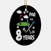 Kinder 8e verjaardag Golf Funny Golfer 8 jaar oud Keramisch Ornament (Rechts)