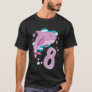 Kinder 8e verjaardag meisjes haai acht jaar oude o t-shirt