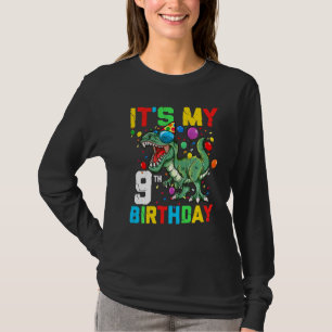 Kinder 9 jaar dinosaurus Het is mijn 9de verjaarda T-shirt