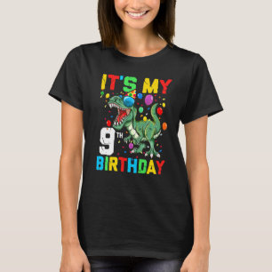 Kinder 9 jaar dinosaurus Het is mijn 9de verjaarda T-shirt